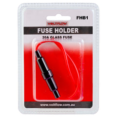 VoltFlow 12V Glass Fuse Holder 20Amp