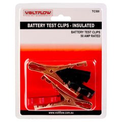 VoltFlow Alligator Clips 12V 50Amp Insulated 2 Piece